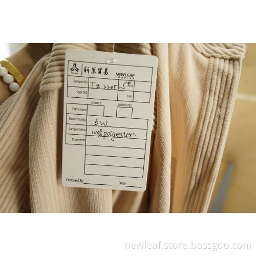 Elegant 6w corduroy single-breasted shirt